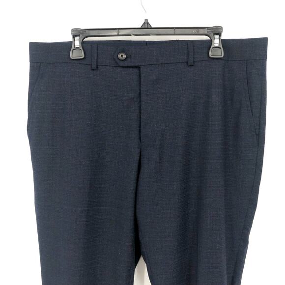 PENGUIN Men's Osman Dress Pants 36x30 Navy Blue Wool Blend Flat Front NWOT - Picture 3 of 8